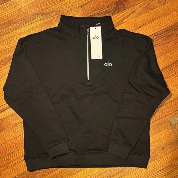 ALO Yoga Men's Zip-Up Black Sweater
